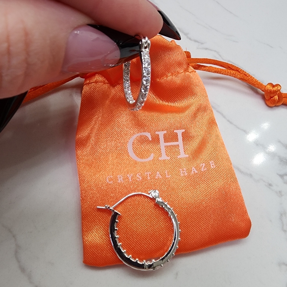 Mini Serena Hoops-silver Plated CZ